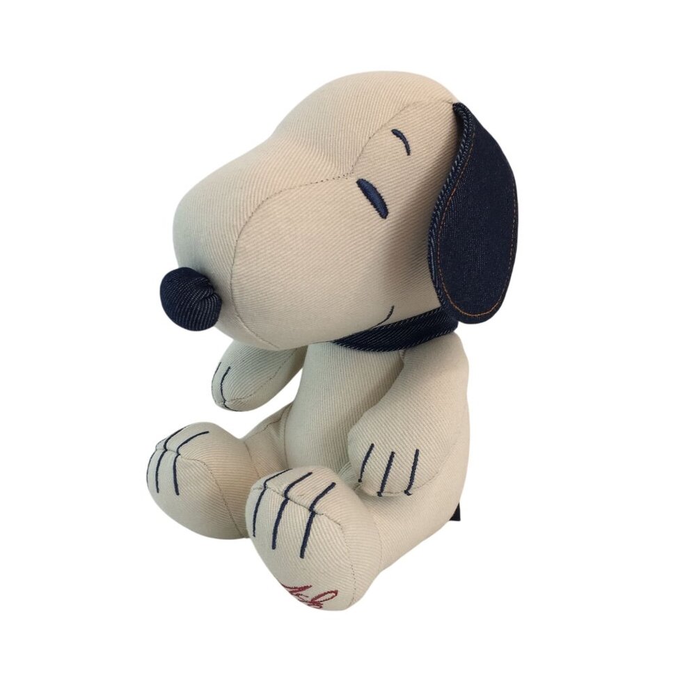 American Eagle Denim Peanuts Snoopy Plush 9" White Blue‎ Stuffed Animal Toy 2024